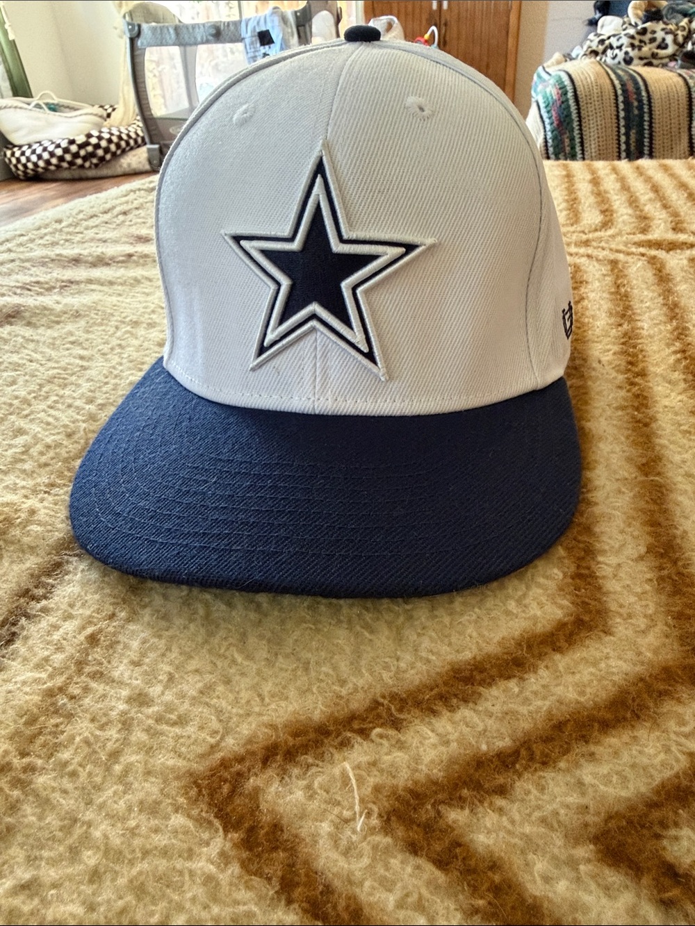 NFL Cowboys White Crown Navy Bill Star Logo Hat